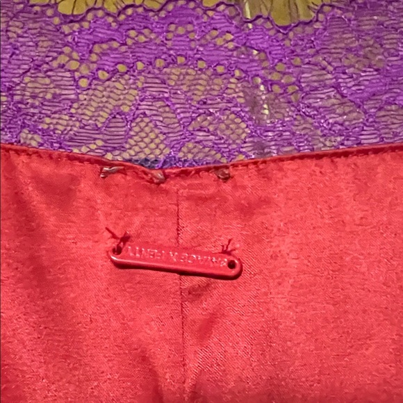 Savage X Fenty Scarlet and Violet Lace Long Chemise Nightgown - Picture 4 of 6